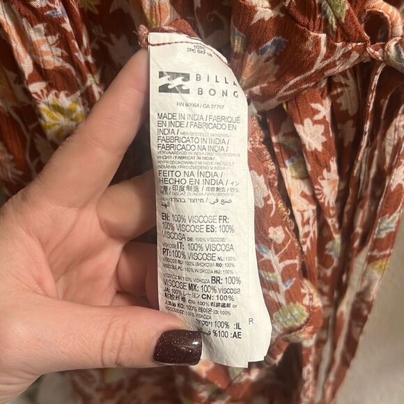 ✨Billabong Spring Romance Mini Wrap Red Clay Sz Large Dress✨ - Picture 10 of 10